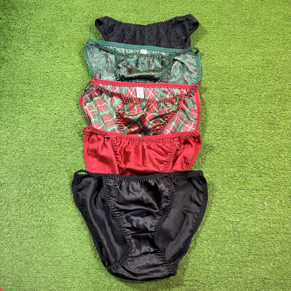NWOT Vintage Delicates Bikini Panties GLOSSY Satin Second Skin Brief High Rise